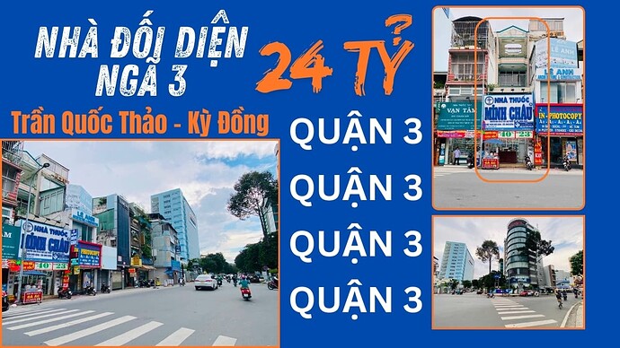 Bán nhà đối diện ngã 3 Trần Quốc Thảo Kỳ Đồng